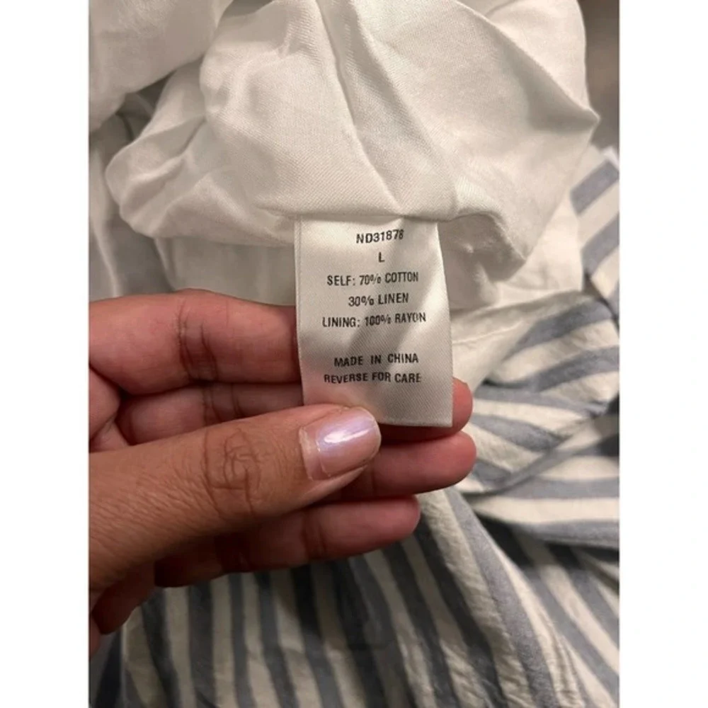 Urban Outfitters Lumiere Striped Smocked Babydoll Dress SZ L - Picture 9 of 10